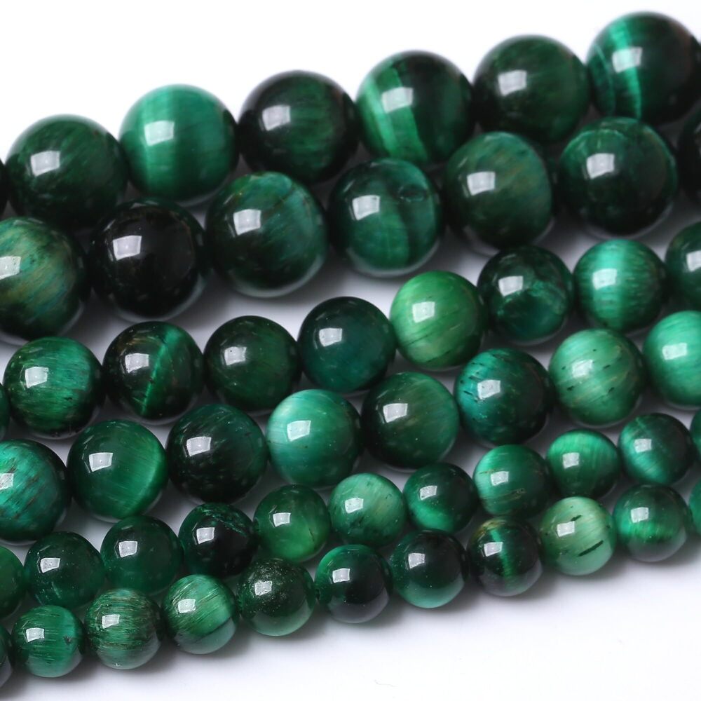 5340 12MM Green Tiger Eye Round Loose Beads Natural Gem Beads Crystal